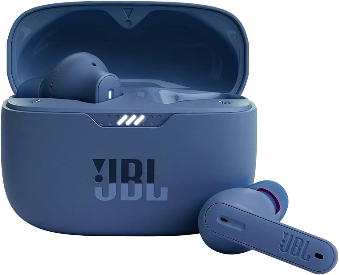JBL Tune 230NC TWS Wireless Earbuds – Active Noise Cancelling, Pure Bass Sound, 40H Battery, Blue